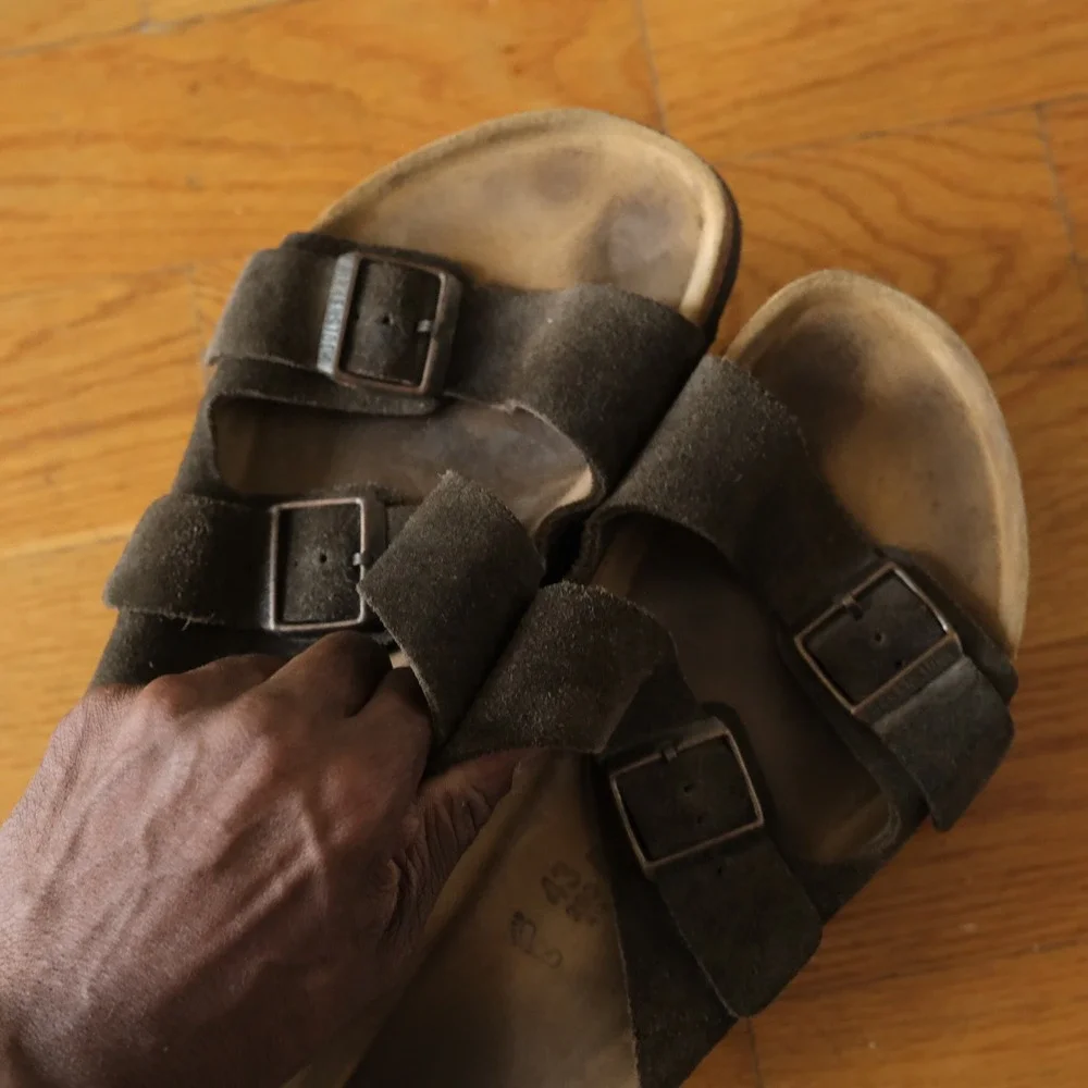 Birkenstock Arizona Sandals Mocha Brown Suede Double Strap Gorpcore 43 Slides